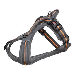 Trixie Fushion Touring Dog Harness Design Graphite & Papaya